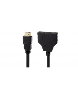 HDMI Male to Dual HDMI Female Adapter Splitter (33cm)